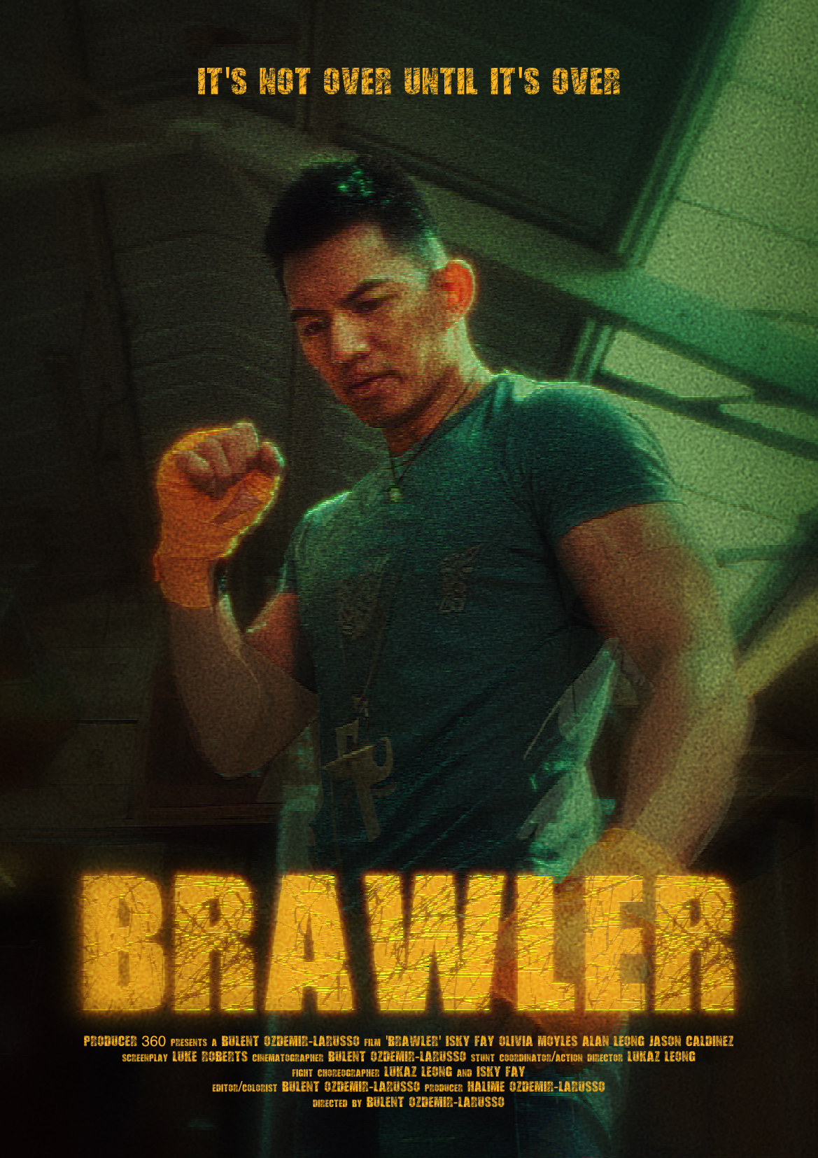 BRAWLER Martial Arts Action Poster - Director Bulent Ozdemir-Larusso